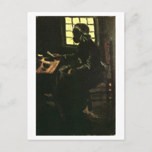 Peasant Woman haalt Meal, Vincent van Gogh Briefkaart