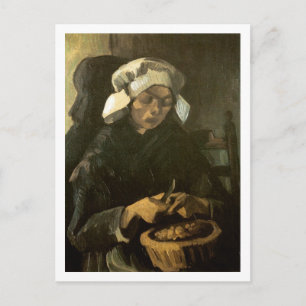 Peasant Woman Peeling Potates Vincent van Gogh Briefkaart