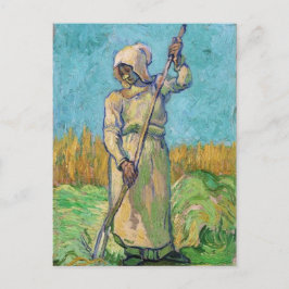 Peasant Woman with Rake, Vincent van Gogh Fine Art Briefkaart