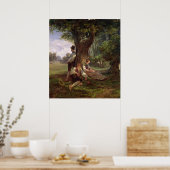 Peasants met een Siesta, 1841 Poster (Keuken)