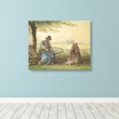 Peasants Resting Canvas Afdruk (Insitu (Houten vloer))
