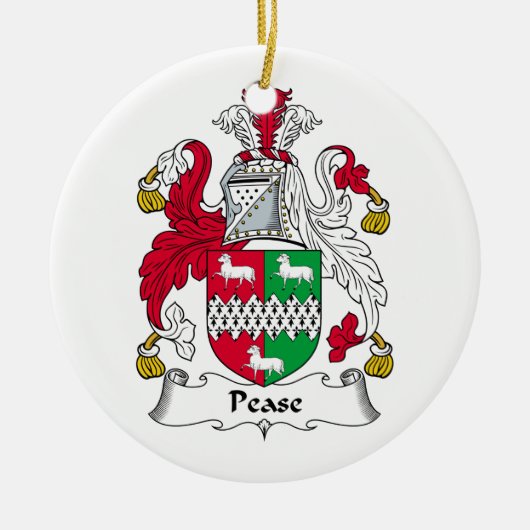 Pease Family Crest Keramisch Ornament (Voorkant)