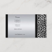 Peau animal carte de visite Noir argenté (Dos)