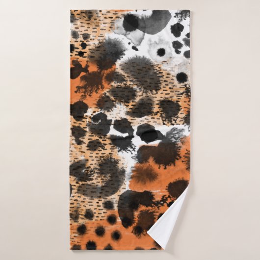 Peau animale : motif léopard créatif. (Serviette de bain)