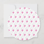 Peau Brown et couche rose| Invitation Baby shower (Dos)