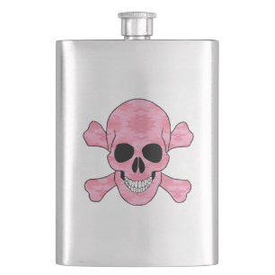 Peau De Camouflage Rose Et Flacon De Crossbones