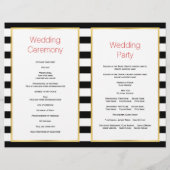 Peau de couple rayures rouge programme de mariage  (Dos)