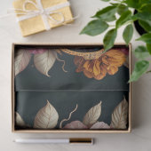 Peau de fleur noir Tissu papier Mousseline (Cadeau)