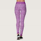 Peau de léopard pourpre Imprimer Leggings (Dos)