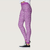 Peau de léopard pourpre Imprimer Leggings (Gauche)