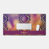 Peau de serpent chatoyante en violet et or monogra (Clavier et souris)