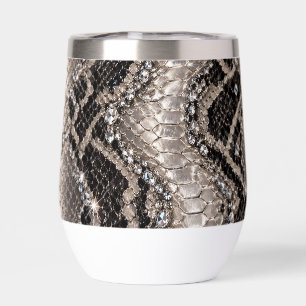 Peau de serpent cristal argent Luxe