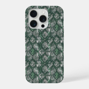 Peau de serpent imitation grise verte.