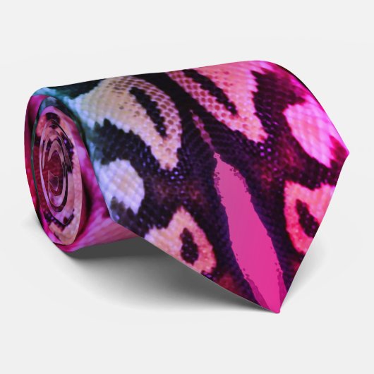 Peau de serpent psychédélique Imprimer Cravate de (Roulé)