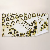 Peau de serpent répétable. Style Mode Jaune. Blanc (Serviette de bain)