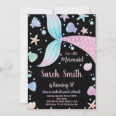 Peau de sirène rose violet - Invitation Anniversai (Devant)