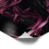 Peau de sucre rose coloré no p3 Poster brillant (Coin)