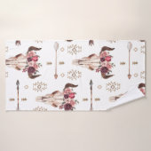 Peau de taureau natif et flèches patte sans soudur (Serviette de bain)