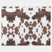 peau de vache blanc brun blanc polaire couverture (Devant (Horizontal))