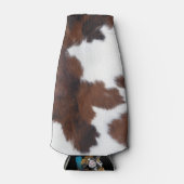 peau de vache brun blanc bouteille glacière (Devant)