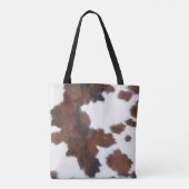 peau de vache brun blanc sac fourre-tout (Dos)