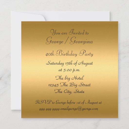 Peau léopard fête d'anniversaire Invitation (Dos)