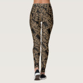 Peau léopard Imprimer leggings noirs et Brown (Dos)