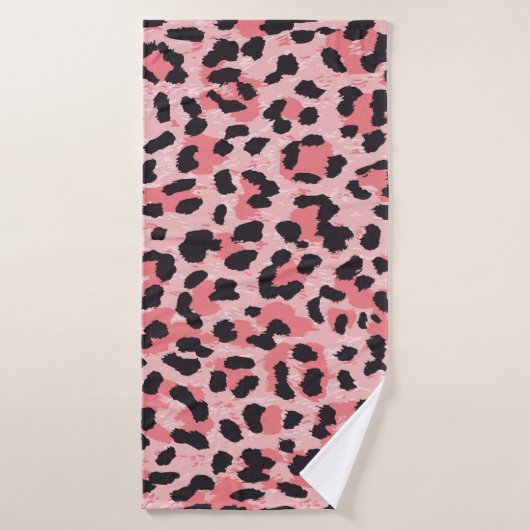 Peau léopard : texture vintage et transparente (Serviette de bain)