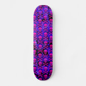 Peau rose et violet Skulls Skateboard Deck (Recto)