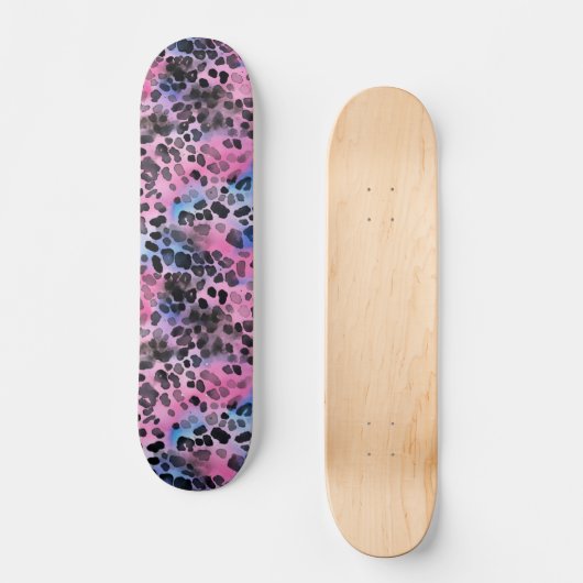 Peau tache léopard rose Imprimer Skateboard (Recto)