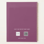 Peau violet rose monogramme initiales nom 2026 (Dos)