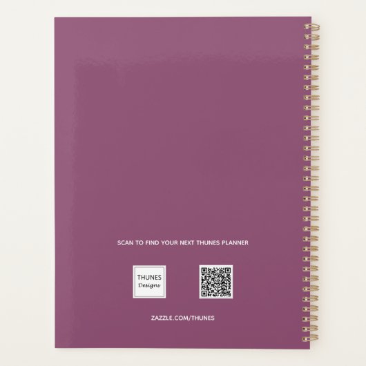 Peau violet rose monogramme initiales nom 2026 (Dos)