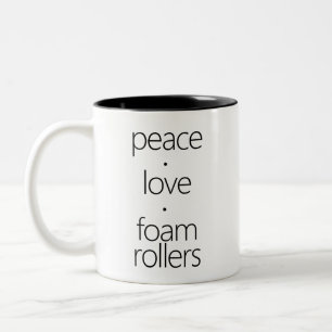 Peave Love Foam Rollers Tweekleurige Koffiemok