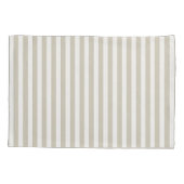 Pebble Brown and White Striped Coastal Kussensloop (Achterkant-Links)