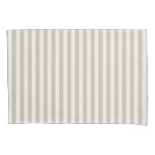 Pebble Brown and White Striped Coastal Kussensloop (Voorkant-Links)