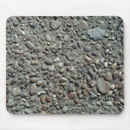 Pebble Embedded Concrete Mousepad Muismat (Voorkant)