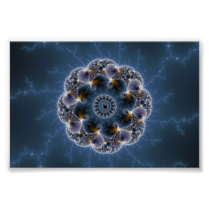 Pebble Fractal Art Foto Afdruk