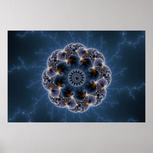 Pebble Fractal Art Poster (Voorkant)
