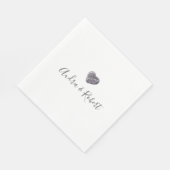 Pebble Hart Ontdekking Bruiloft Servet (Hoek)