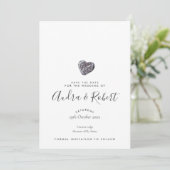 Pebble Heart Discovery slaat de datum op Save The Date (Staand voorkant)
