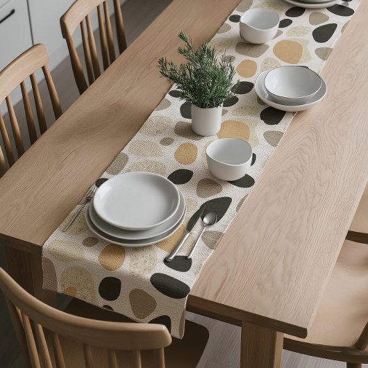 Pebble Path Scandinavian Table Runner Korte Tafelloper