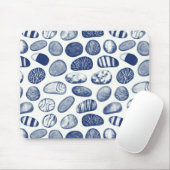 Pebble Pattern - Cyanotype Effect Muismat (Met muis)