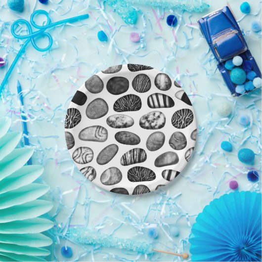 Pebble Pattern Papieren Bordje (Feest)