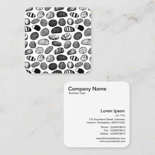 Pebble Pattern Vierkante Visitekaartje (Voorkant / Achterkant)
