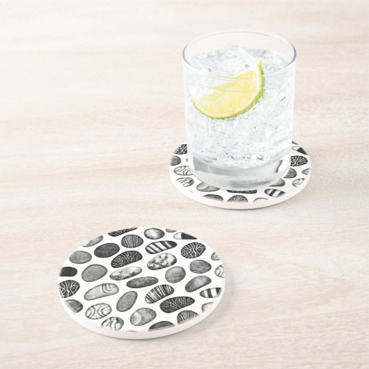 Pebble Pattern Zandsteen Onderzetter (Zijkant)