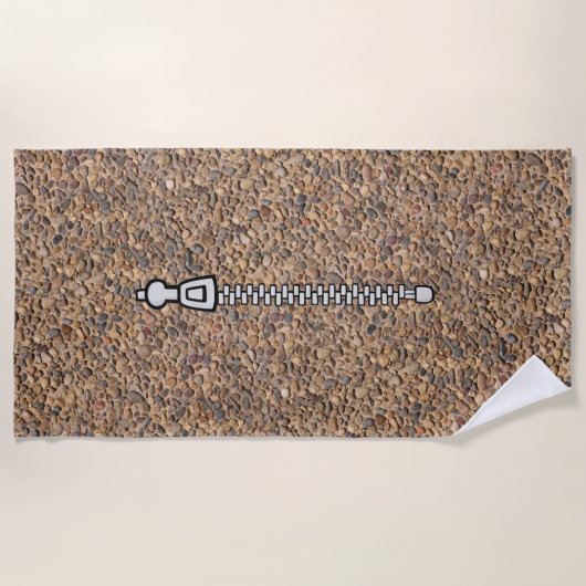 Pebble Stones met Zip Locker Strandlaken (Voorkant)