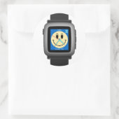 Pebble Time Black Ronde Sticker (Tas)