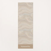 Pebbled Sandstone Texture Neutral Wabi-Sabi Yogamat (Voorkant)