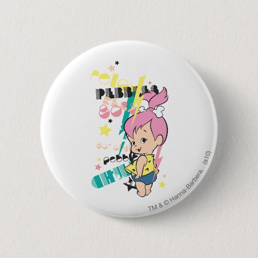 PEBBLES™ 80s Punk Ronde Button 5,7 Cm (Voorkant)