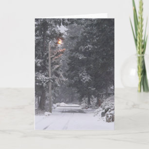 Pebbles Beach Winter Scene 1 Feestdagen Kaart